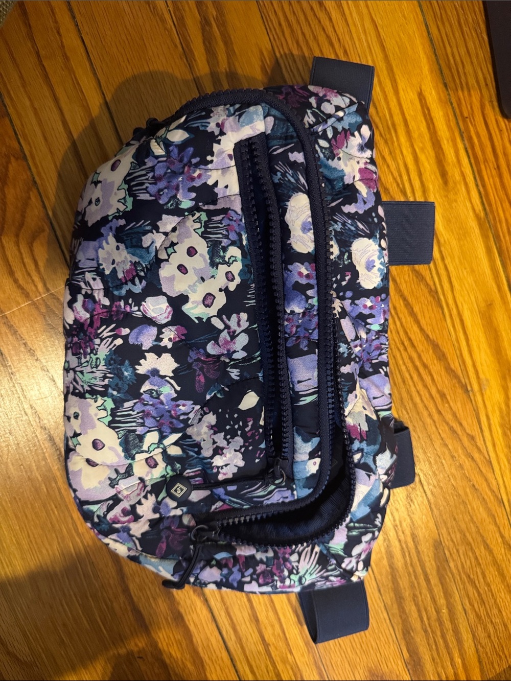Vera Bradley Navy Quilted Floral Crossbody Bag with Stroller attachment